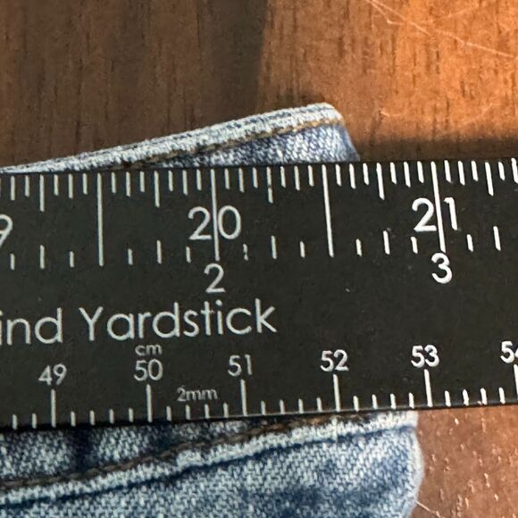 Route 66 Capri Womens 22W Blue Denim Button Fly Y2K Raw Hem Made in Russia Vntg - Picture 14 of 16